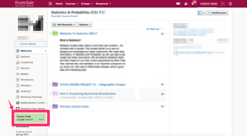 File:Course Access Code in Schoology.png
